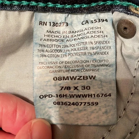 Wrangler Bootcut Jeans Stitch Detail Western Cowgirl Zip Fly 7/8 30” Inseam - Picture 8 of 9